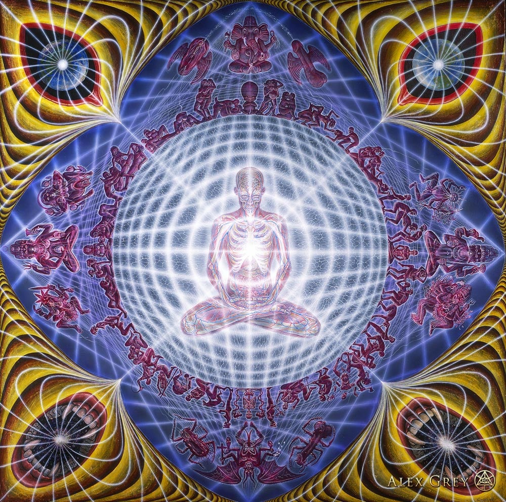 deities and demons drinking from the milky pool alex grey