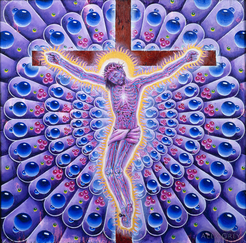 Purple Jesus Alex Grey